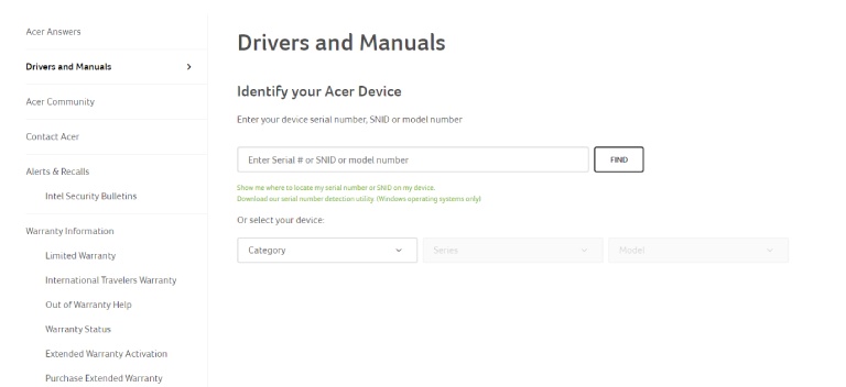 how do i install acer monitor drivers windows 10