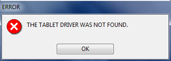 wacom tablet driver not running windows 7