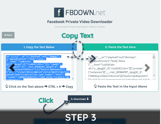 facebook download video private