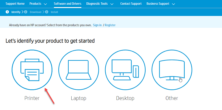 Update-HP-Printer-Driver-from-the-HP-support-website