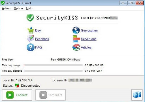 SecurityKiss- Secure VPN for Windows 10
