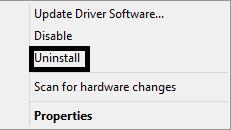 click on uninstall - GPU Driver Using the Device Manager