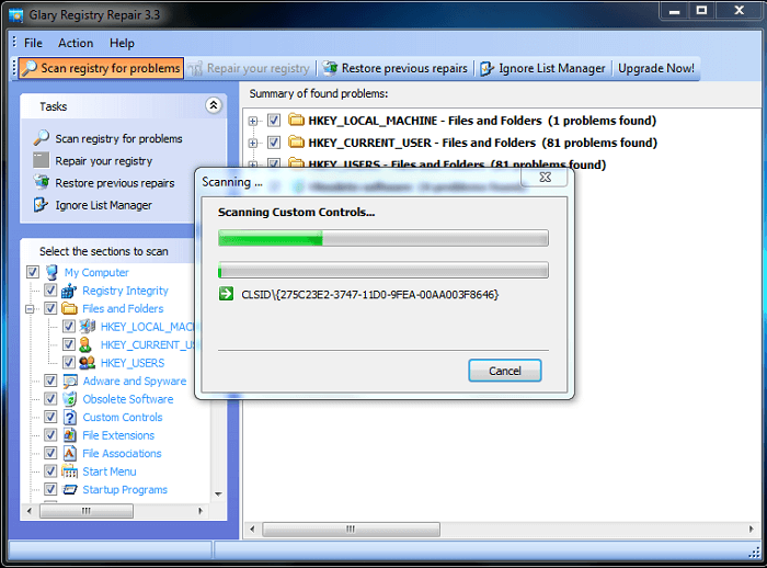 glarysoft registry repair pro