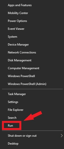Turn On IDT Audio Services - Right Click Start Menu and Select run