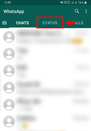 How to show or hide WhatsApp status to selected contacts on Android?