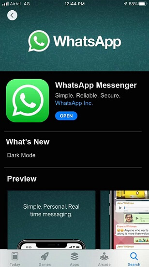 darkmode on iPhone