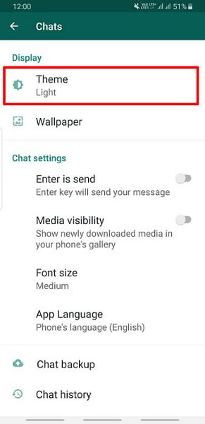 How to enable WhatsApp dark mode in Android-2