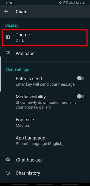 How to enable WhatsApp dark mode in Android-4