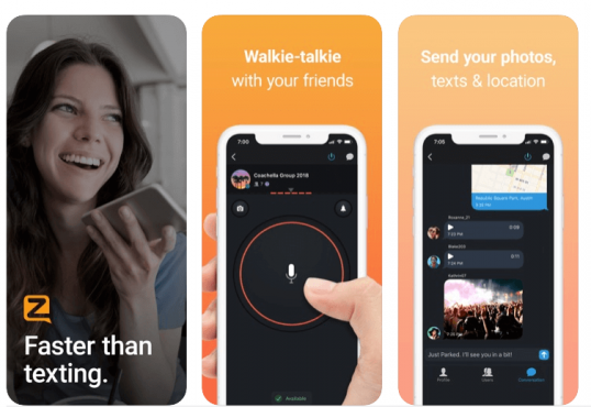 how does the walkie talkie app work