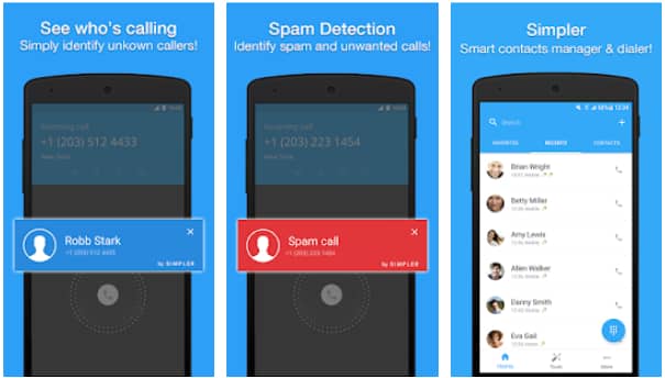 Simpler Caller ID - Contacts and Dialer