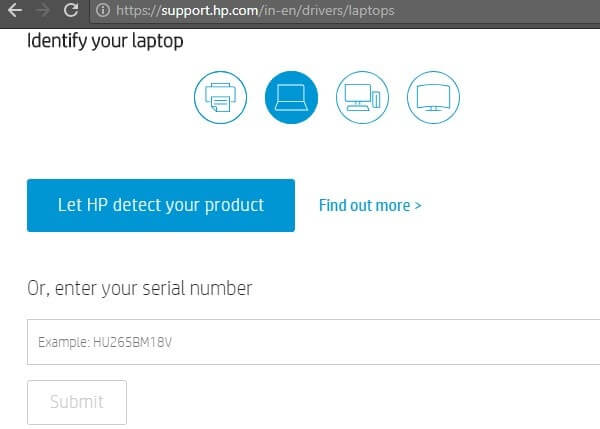 enter HP Envy device model