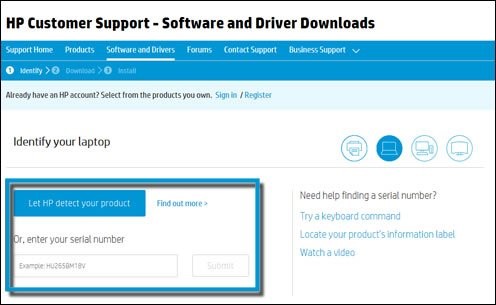 hp pavilion driver updates