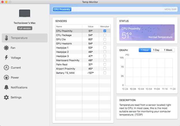 temperature app for mac osx