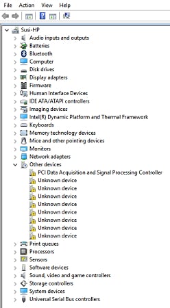 Device Manager opens & look for hardware with a yellow exclamation mark Device Manager opens & look for hardware with a yellow exclamation mark