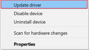 Update Latest Driver Using Windows Device Manager