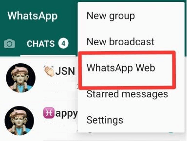 choose whatsapp web