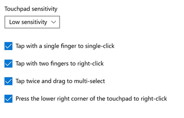 touchpad sensitivity touchpad sensitivity