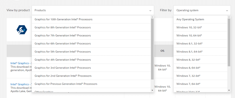 how to update intel graphics driver o lptop