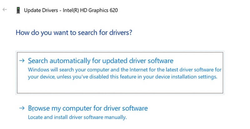 how to update intel graphics driver o lptop