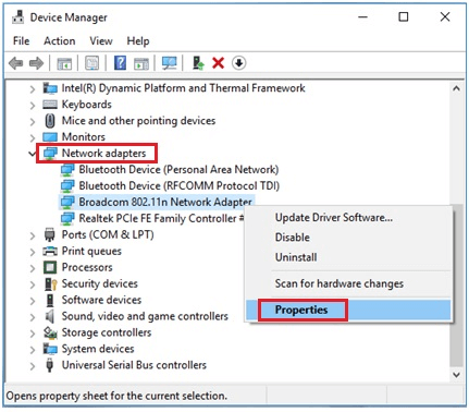 Roll back the Network Updater Driver