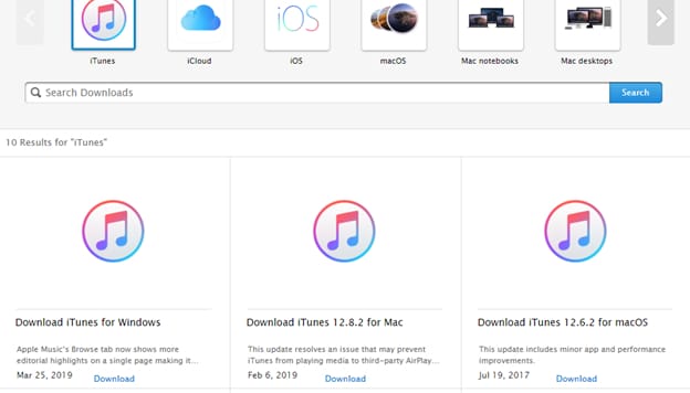 download the latest version of iTunes from Apple’s official support