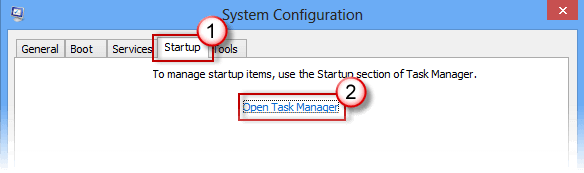 Startup in system configuration