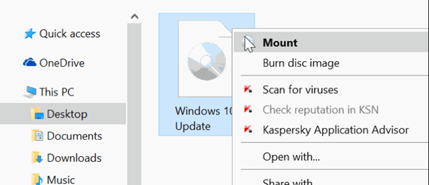 mouse windows 10 ISO file