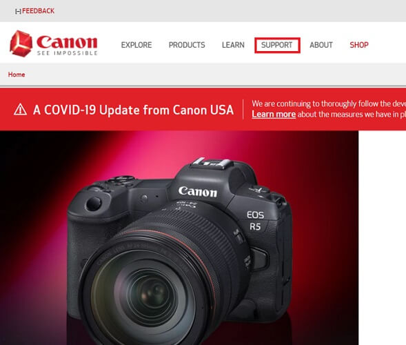 canon support