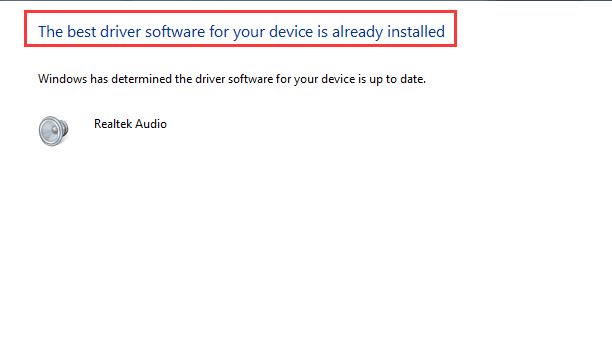 already installed best audio driver