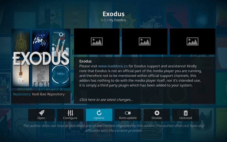 update exodus version