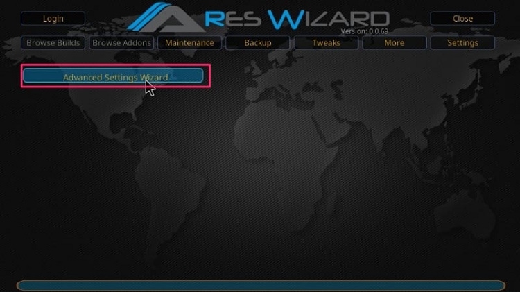 ARES WIZARD Advanced Settings Wizard