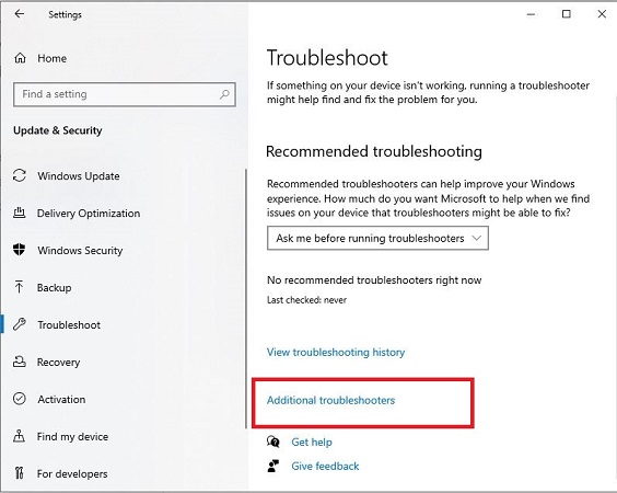 additional troubleshooters