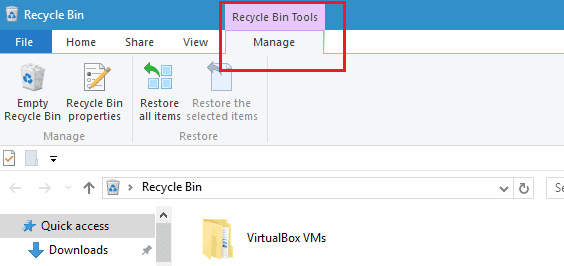 How to free up disk space open recycle bin