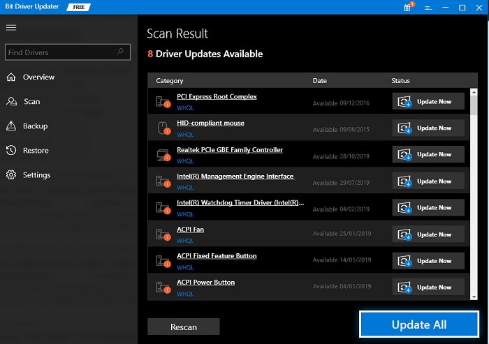 Bit driver updater - update Touchpad drivers free