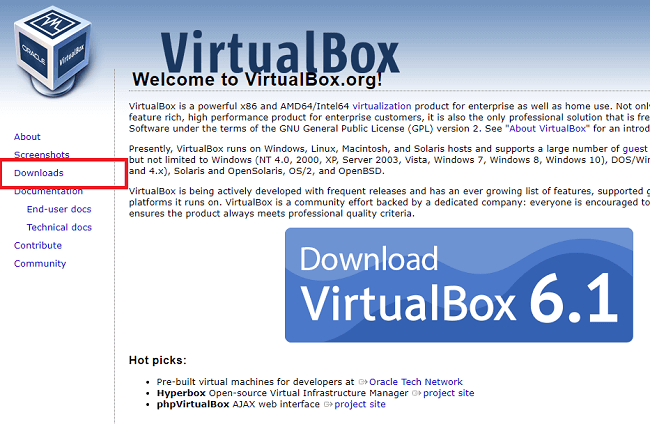 Download & Install VirtualBox
