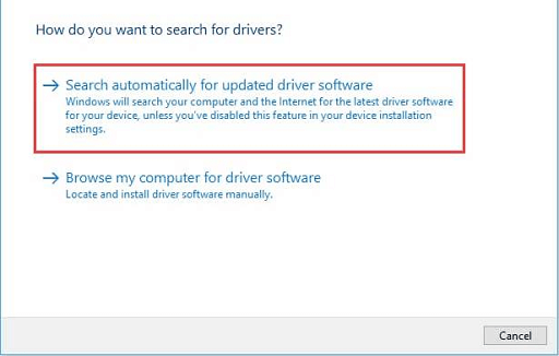 Update Scanner Drivers - click on Search automatically for updated driver software