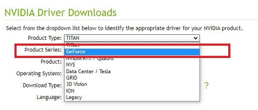 Open The NVIDIA Website Tap on Driver and Search Geforce