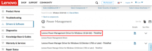 Lenovo power management driver что это