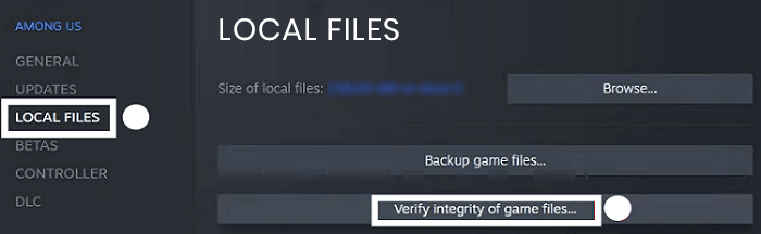 click on the Local Files head