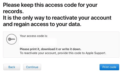 Apple will provide an Access Code to you