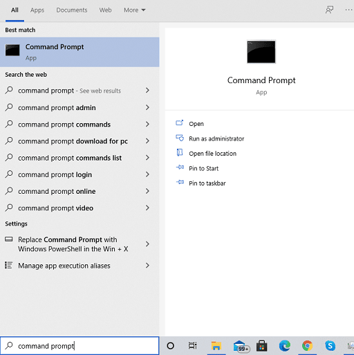 search for command prompt