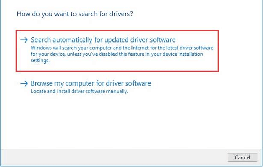 Click on Search automatically for updated driver software - HP Beats Audio driver