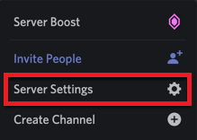 Go to Server setting