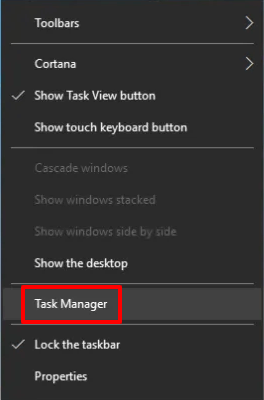 End the Razer processes-Open task manager