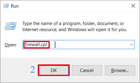 Turn off your antivirus and Firewall- Open tun box and give command firewall.cpl