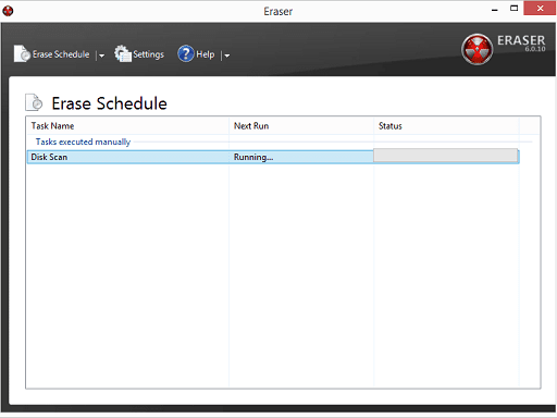 Eraser- One of the most straightforward free file shredding software