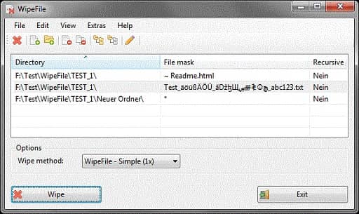 WipeFile- best portable Windows file shredders