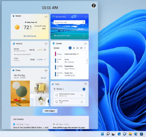 Features of the All-New Windows 11- News Feed