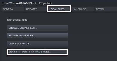 VERIFY INTEGRITY OF GAME FILES - click local file