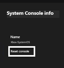 Reset Your Xbox One Settings- reset console